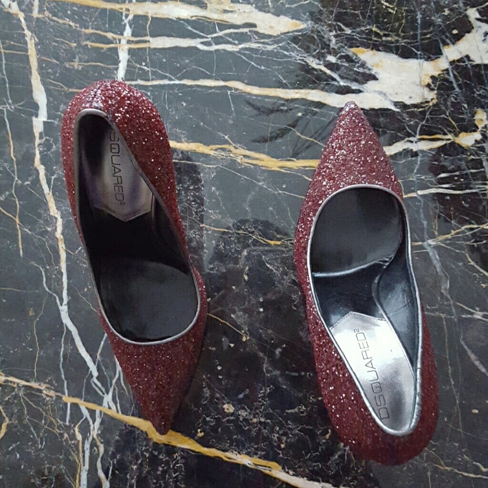 Dsquared sequined red heels